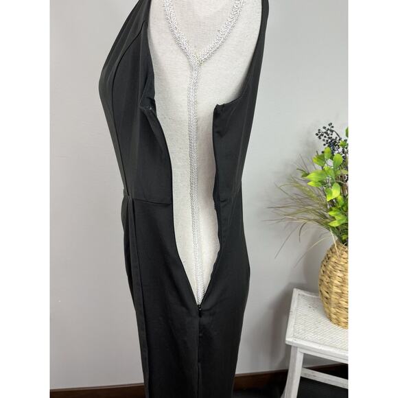 Zalalus Women's Sexy One Shoulder Cutout Ruched Bodycon Sleeveless Slit Size M - Picture 8 of 16